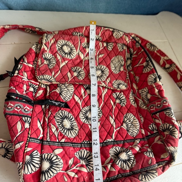 Vera Bradley Backpack With Matching Wallet Red and Black - Picture 14 of 15